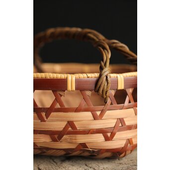 和田和一斎 落葉籠炭籠 淡々斎書付 共箱　U289 