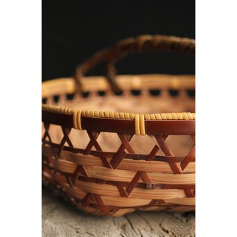 和田和一斎 落葉籠炭籠 淡々斎書付 共箱　U289 