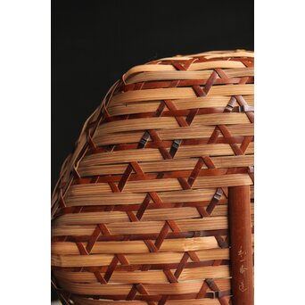 和田和一斎 落葉籠炭籠 淡々斎書付 共箱　U289 