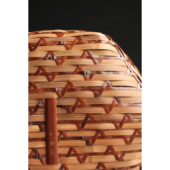 和田和一斎 落葉籠炭籠 淡々斎書付 共箱　U289 