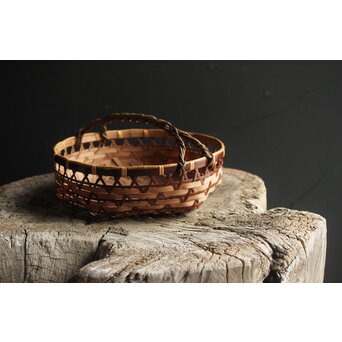 和田和一斎 落葉籠炭籠 淡々斎書付 共箱　U289 