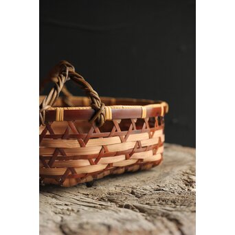 和田和一斎 落葉籠炭籠 淡々斎書付 共箱　U289 