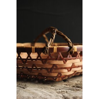 和田和一斎 落葉籠炭籠 淡々斎書付 共箱　U289 