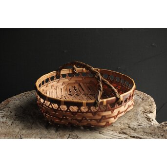 和田和一斎 落葉籠炭籠 淡々斎書付 共箱　U289 