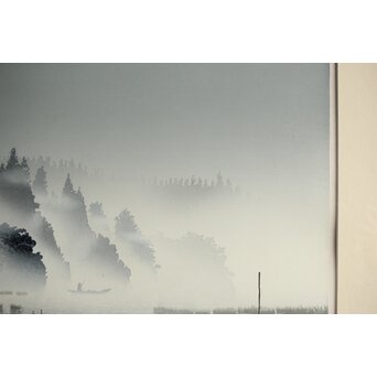 木版画 宮本秋風 舟溜り　Z306 