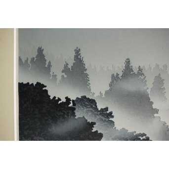 木版画 宮本秋風 舟溜り　Z306 