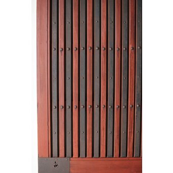 弁柄塗 鉄格子巾着金具蔵戸　W067Y 