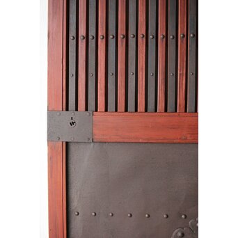弁柄塗 鉄格子巾着金具蔵戸　W067Y 