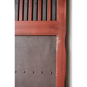 弁柄塗 鉄格子巾着金具蔵戸　W067Y 