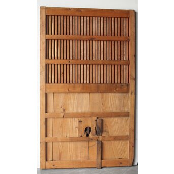 弁柄塗 鉄格子巾着金具蔵戸　W067Y 