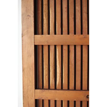 弁柄塗 鉄格子巾着金具蔵戸　W067Y 