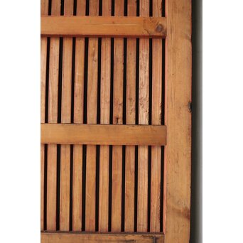 弁柄塗 鉄格子巾着金具蔵戸　W067Y 