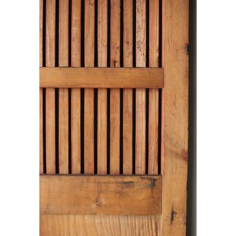 弁柄塗 鉄格子巾着金具蔵戸　W067Y 