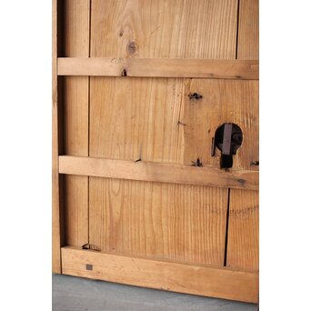 弁柄塗 鉄格子巾着金具蔵戸　W067Y 