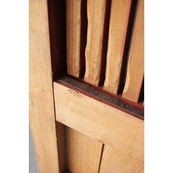 弁柄塗 鉄格子巾着金具蔵戸　W067Y 