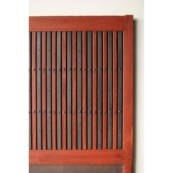 弁柄塗 鉄格子巾着金具蔵戸　W067Y 