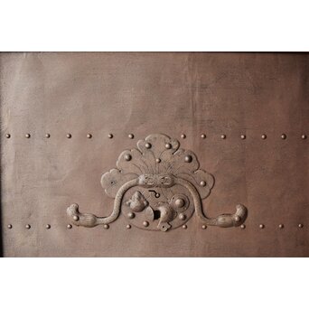 弁柄塗 鉄格子巾着金具蔵戸　W067Y 