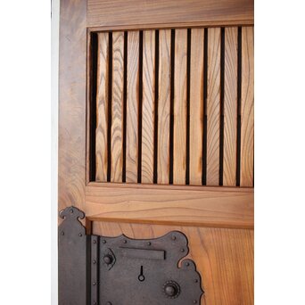 重量級 総欅格子蔵戸　W068Y 