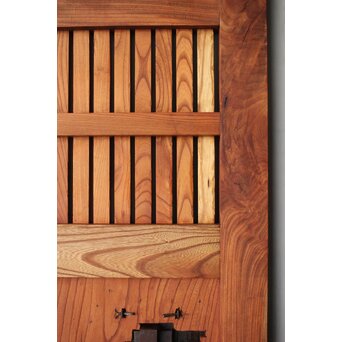 重量級 総欅格子蔵戸　W068Y 