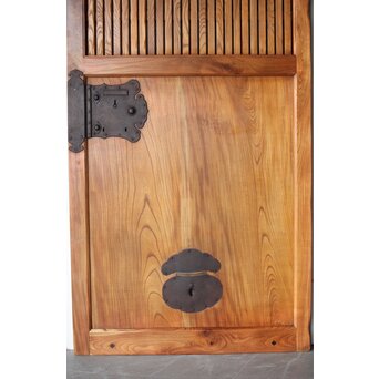 重量級 総欅格子蔵戸　W068Y 