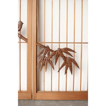 竹雀書院欄間 5枚1組　R0196 