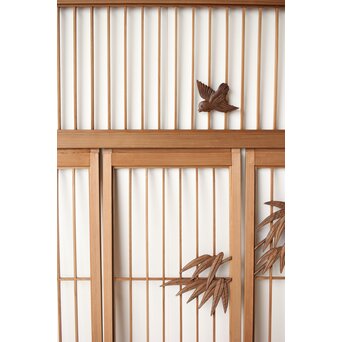 竹雀書院欄間 5枚1組　R0196 