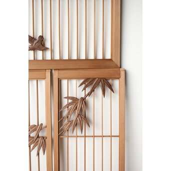 竹雀書院欄間 5枚1組　R0196 