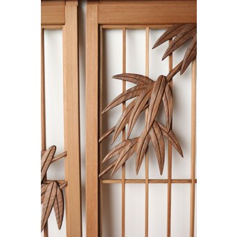 竹雀書院欄間 5枚1組　R0196 