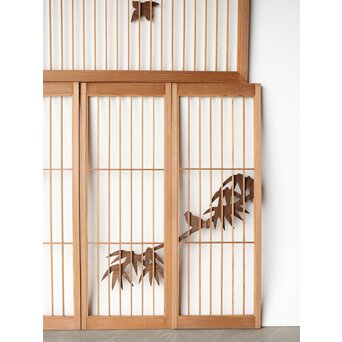 竹雀書院欄間 5枚1組　R0196 