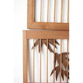 竹雀書院欄間 5枚1組　R0196 