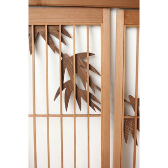 竹雀書院欄間 5枚1組　R0196 