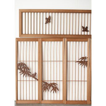 竹雀書院欄間 5枚1組　R0196 