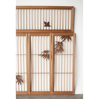 竹雀書院欄間 5枚1組　R0196 