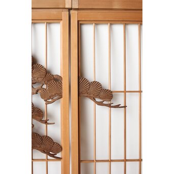 鶴に松 書院欄間 6枚1組　R0197 