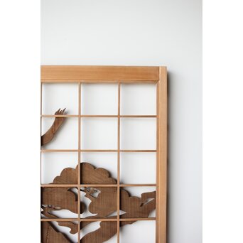 鶴に松 書院欄間 6枚1組　R0197 