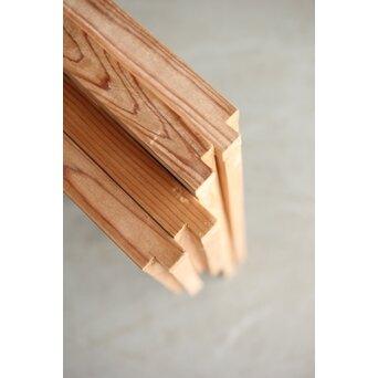 鶴に松 書院欄間 6枚1組　R0197 