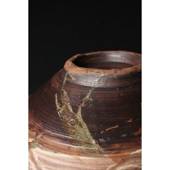 江戸時代 古武雄 鉄絵緑彩松文 大鉢　P341 