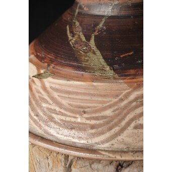 江戸時代 古武雄 鉄絵緑彩松文 大鉢　P341 