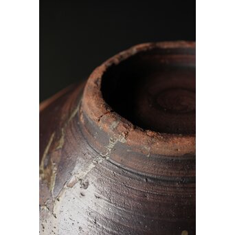 江戸時代 古武雄 鉄絵緑彩松文 大鉢　P341 