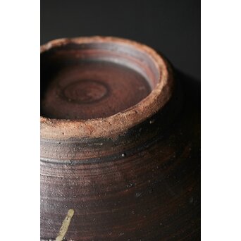 江戸時代 古武雄 鉄絵緑彩松文 大鉢　P341 