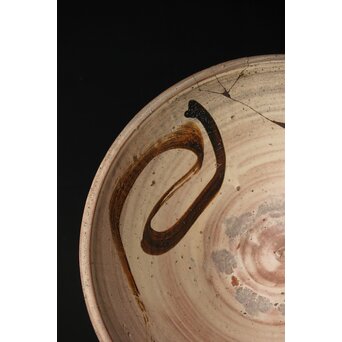 江戸時代 古武雄 鉄絵緑彩松文 大鉢　P341 