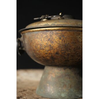 朝鮮美術 李王家美術工場造 蝙蝠手 神仙炉　M319 