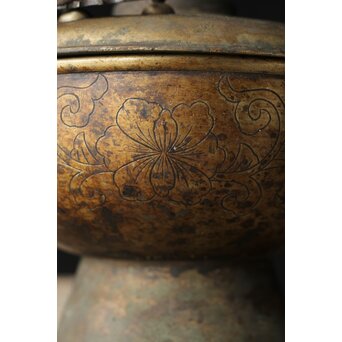 朝鮮美術 李王家美術工場造 蝙蝠手 神仙炉　M319 