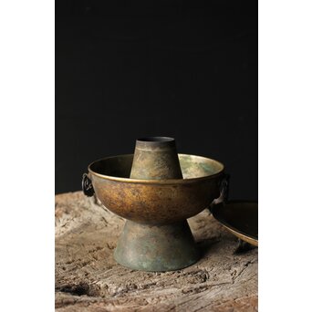 朝鮮美術 李王家美術工場造 蝙蝠手 神仙炉　M319 