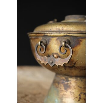 朝鮮美術 李王家美術工場造 蝙蝠手 神仙炉　M319 