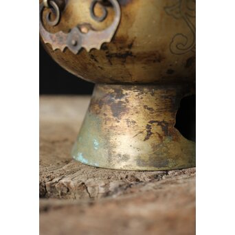 朝鮮美術 李王家美術工場造 蝙蝠手 神仙炉　M319 