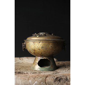 朝鮮美術 李王家美術工場造 蝙蝠手 神仙炉　M319 