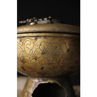 朝鮮美術 李王家美術工場造 蝙蝠手 神仙炉　M319 