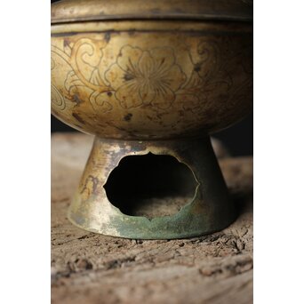 朝鮮美術 李王家美術工場造 蝙蝠手 神仙炉　M319 