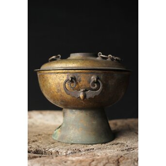 朝鮮美術 李王家美術工場造 蝙蝠手 神仙炉　M319 